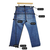 R&D.M.Co- ストレートデニム ヴィンテージライク 5ポケット ボタンフライ 赤耳 デニムパンツ ブルー レディース オールドマンズテーラー【中古】6-0202G∞