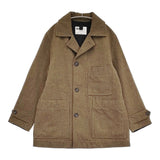 MHL. TEXTURED WOOL サイズ1 595-1210550 ウールリネン ショート丈 コート 21AW カーキ レディース エムエイチエル【中古】5-1123T♪