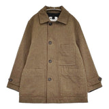 MHL. TEXTURED WOOL サイズ1 595-1210550 ウールリネン ショート丈 コート 21AW カーキ レディース エムエイチエル【中古】5-1123T♪