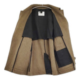 MHL. TEXTURED WOOL サイズ1 595-1210550 ウールリネン ショート丈 コート 21AW カーキ レディース エムエイチエル【中古】5-1123T♪