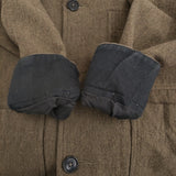 MHL. TEXTURED WOOL サイズ1 595-1210550 ウールリネン ショート丈 コート 21AW カーキ レディース エムエイチエル【中古】5-1123T♪