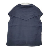 MARGARET HOWELL SOFT LINEN SHIRT 定価29700円 578-3151001 リボン ブラウス シャツ ネイビー レディース マーガレットハウエル【中古】6-0601S∞