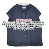 MARGARET HOWELL SOFT LINEN SHIRT 定価29700円 578-3151001 リボン ブラウス シャツ ネイビー レディース マーガレットハウエル【中古】6-0601S∞