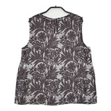 Mackintosh LONDON ボタニカル柄 サイズ40 ノースリーブ ブラウス シャツ グレー ライトグレー レディース マッキントッシュ【中古】6-0601S∞