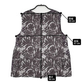 Mackintosh LONDON ボタニカル柄 サイズ40 ノースリーブ ブラウス シャツ グレー ライトグレー レディース マッキントッシュ【中古】6-0601S∞