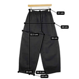 TRAVAIL MANUEL コンパクトチノストレッチ コクーンパンツ 定価15400円 5026-41 パンツ ブラック レディース トラバイユマニュアル【中古】6-0205G∞