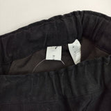 RINEN フランネル ワンタックラクパンツ 製品洗い コットン イージーワイド パンツ ブラック レディース リネン【中古】5-1204T∞