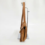 cham フラップ 革 レザー ショルダーバッグ ブラウン レディース チャム【中古】6-0111G∞