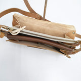 cham フラップ 革 レザー ショルダーバッグ ブラウン レディース チャム【中古】6-0111G∞