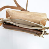 cham フラップ 革 レザー ショルダーバッグ ブラウン レディース チャム【中古】6-0111G∞