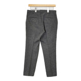 atelier naruse na-05040 ヘリンボーン センタープレス テーパード 日本製 ウール混 パンツ グレー レディース アトリエナルセ【中古】5-1111T△