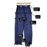 homspun 201-3342 リネンコットンバックギャザータックパンツ サイズS パンツ ネイビー レディース ホームスパン【中古】6-0326M∞