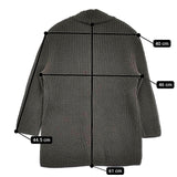 Jacques Marceau ウールニット サイズ2 カーディガン グレー レディース ジャック マルソー【中古】5-1123T♪