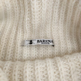 BARENA ウールアクリル イタリア製 17080450006430 タートルネック セーター ニット ホワイト レディース バレナ【中古】5-1123T♪