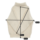 BARENA ウールアクリル イタリア製 17080450006430 タートルネック セーター ニット ホワイト レディース バレナ【中古】5-1123T♪