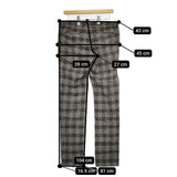 PENCE チェック ツイード トラウザーズ イタリア製 サイズ46 パンツ グレー ベージュ レディース ペンス【中古】5-1204T∞