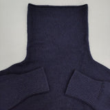 QUARTERLY ウールカシミヤ タートルネック ニット ワンピース ネイビー レディース クォータリー【中古】5-1204T∞