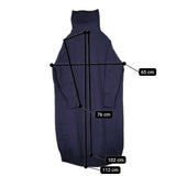 QUARTERLY ウールカシミヤ タートルネック ニット ワンピース ネイビー レディース クォータリー【中古】5-1204T∞