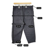 chimala ウールナイロン クロップドパンツ グレー レディース チマラ【中古】5-1204T∞