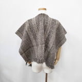 john branigan ウールアルパカ アイルランド製 ポンチョ型 ショール マフラー ベージュ ブラウン レディース ジョンブラニガン【中古】5-1128T◎