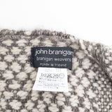 john branigan ウールアルパカ アイルランド製 ポンチョ型 ショール マフラー ベージュ ブラウン レディース ジョンブラニガン【中古】5-1128T◎