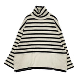 JOURNAL STANDARD LUXE 21080440032030 アゼキョウシュクハイネックプルオーバー ウール 日本製 セーター ニット 21AW オフホワイト ブラック レディース ジャーナルスタンダード ラックス【中古】5-1111T△