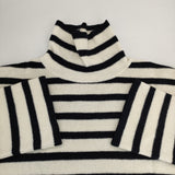 JOURNAL STANDARD LUXE 21080440032030 アゼキョウシュクハイネックプルオーバー ウール 日本製 セーター ニット 21AW オフホワイト ブラック レディース ジャーナルスタンダード ラックス【中古】5-1111T△