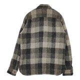 Toujours ウール チェック 日本製 ヘリンボーン 長袖シャツ グレー レディース トゥジュー【中古】5-1111T△