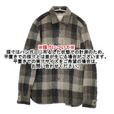 Toujours ウール チェック 日本製 ヘリンボーン 長袖シャツ グレー レディース トゥジュー【中古】5-1111T△