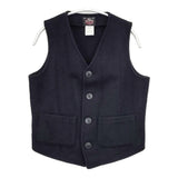 Johnson Woolen Mills ウールナイロン アメリカ製 サイズS メルトン ベスト ネイビー レディース ジョンソンウーレンミルズ【中古】5-1111T△