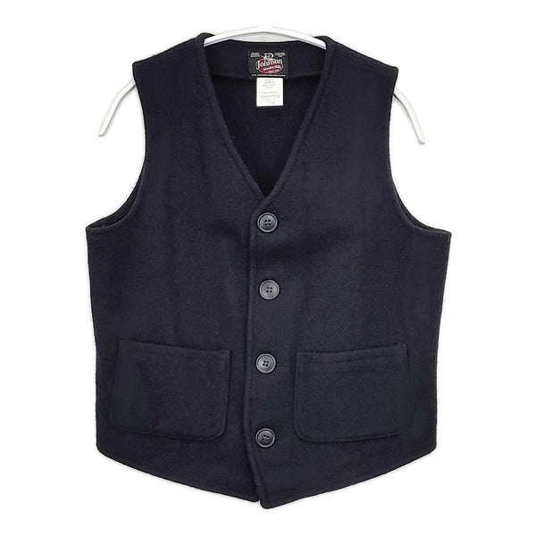 Johnson Woolen Mills ウールナイロン アメリカ製 サイズS メルトン ベスト ネイビー レディース ジョンソンウーレンミルズ【中古】5-1111T△
