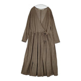 QUARTERLY 13040440904130 ウール カシミヤ混 カシュクール 日本製 ワンピース ブラウン レディース クォータリー【中古】5-1111T△