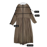 QUARTERLY 13040440904130 ウール カシミヤ混 カシュクール 日本製 ワンピース ブラウン レディース クォータリー【中古】5-1111T△