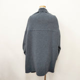 Toujours 羽織り ウール サイズF ジャケット ブルーグレー レディース トゥジュー【中古】5-1125T◎