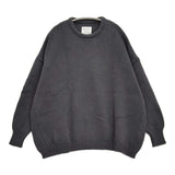 QUARTERLY コットンニット クルーネック セーター ニット ネイビー レディース クォータリー【中古】5-1123T♪
