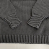 QUARTERLY コットンニット クルーネック セーター ニット ネイビー レディース クォータリー【中古】5-1123T♪