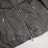 JOURNAL STANDARD relume ラムレザー ブルゾン 革 シングル ライダースジャケット ブラック レディース ジャーナルスタンダードレリューム【中古】5-1126T∞