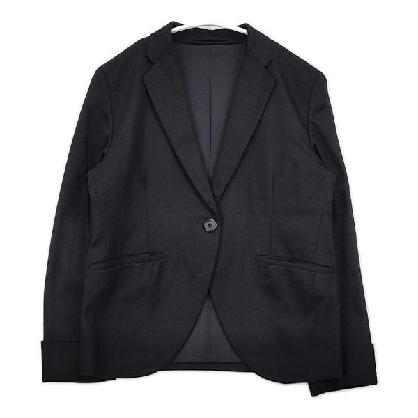 MARGARET HOWELL/FOX BROTHERS 578-6220007 FLANNEL JACKET 定価74800円 テーラードジャケット ブラック レディース マーガレットハウエル/フォックスブラザーズ【中古】5-1126T∞