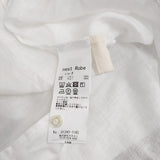 nest Robe リネンシアーフリルブラウス 01243-1143 ブラウス シャツ 24AW ホワイト レディース ネストローブ【中古】5-1022M♪