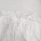 nest Robe リネンシアーフリルブラウス 01243-1143 ブラウス シャツ 24AW ホワイト レディース ネストローブ【中古】5-1022M♪