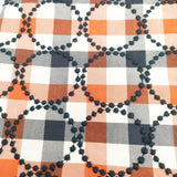 mina perhonen tambourine チェック 刺繍 エッグバッグ コットン トートバッグ ネイビー レッド レディース ミナペルホネン【中古】5-1127G◎