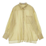 IENA シアーシャツ 製品洗い テンセルポリエステル 長袖シャツ イエロー レディース イエナ【中古】6-0326M∞