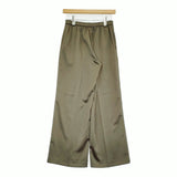 AP STUDIO 未使用 サテンプルオンパンツ 36 定価22000円 25030586218010 パンツ 25SS カーキ レディース エーピーストゥディオ【中古】5-1022M♪