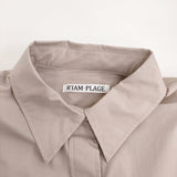 Plage R'IAM ブラウジングシャツ 定価20900円 オーバーサイズ 長袖シャツ 25SS ピンクベージュ レディース プラージュ【中古】5-1022M♪