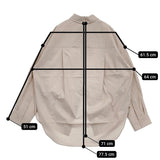 Plage R'IAM ブラウジングシャツ 定価20900円 オーバーサイズ 長袖シャツ 25SS ピンクベージュ レディース プラージュ【中古】5-1022M♪