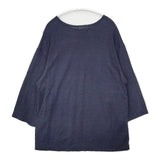 OUTIL リネン バスクシャツ 七分袖 サイズ0 フランス製 Ｔシャツ カットソー ネイビー レディース ウティ【中古】6-0326M∞