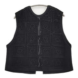 green label relaxing クロシェ2WAYベスト ウォッシャブル 定価9900円 25SS ブラック レディース グリーンレーベルリラクシング【中古】5-1022M♪