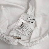 Audie a Muses メモリージップアップブラウス 定価17600円 83031-507 ブラウス シャツ ホワイト レディース オーディアミューズ【中古】5-1022M♪
