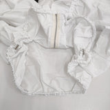Audie a Muses メモリージップアップブラウス 定価17600円 83031-507 ブラウス シャツ ホワイト レディース オーディアミューズ【中古】5-1022M♪