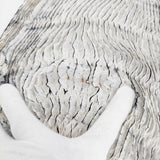 BUNZABURO なみなみ模様の輪スカーフ 絞り加工 定価33000円 シルク100％ ホワイト ブラック ブンザブロウ/片山文三郎商店【中古】5-1022G♪